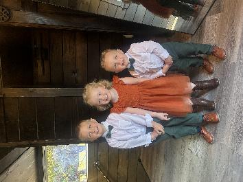 Denver, Eleanor, Weston ready to celebrate Aunt Bri getting married. Cutest flower girl and ring bearer ever.